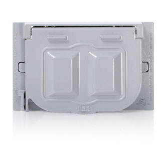 Product image for Cover weatherproof aluminium 1-gang grey