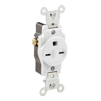 Product image for Receptacle straight 2P3W 250V 15A white