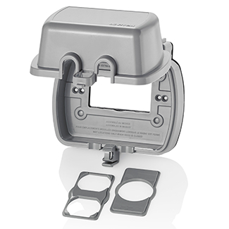 Product image for 1-Gang Extra Duty While-In-Use Cover for GFCI/Decora