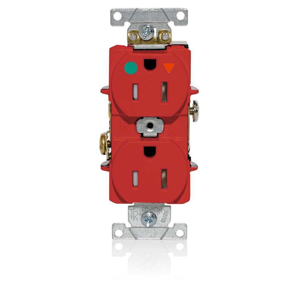 Product image for Tamper-Resistant Isolated Ground Duplex Receptacle, 15 Amp, 125 Volt
