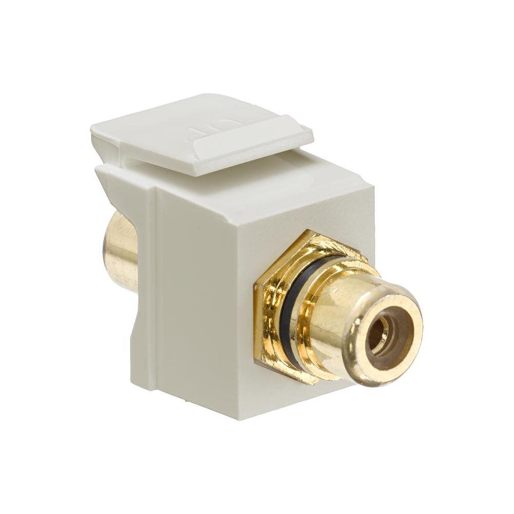 Product image for Connector RCA feedthrough gold-plt black stripe