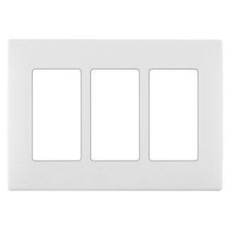 Product image for Wallplate Renu® screwless snap-on 3-gang white