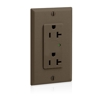 Product image for Receptacle duplex surge protective 20A 125V brown