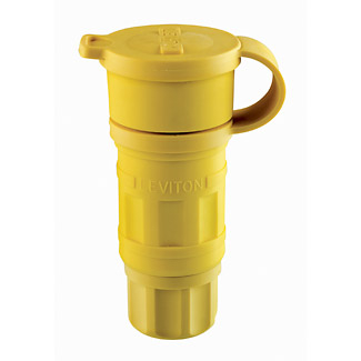 Product image for LEVITON 15W49 CONNECTOR 15A 250V 2P3W WETGUARD 6-15R YELLOW