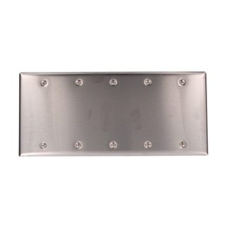 Product image for Wallplate standard 5-gang no device blank 302SS