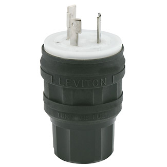 Product image for Plug locking 2P 3W 125V 30AMP black
