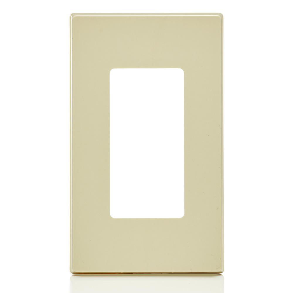 Product image for Wallplate Decora Plus™ screwless 1-gang ivory