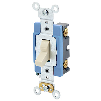 Product image for Switch toggle lighted handle 1P 120V 15A ivory