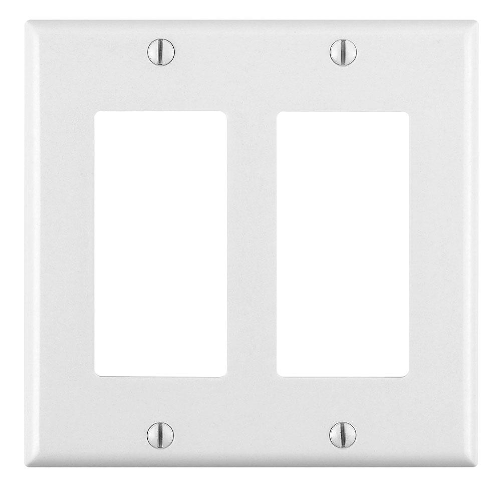 Product image for Wallplate Decora/gfci device mount 2-gang white