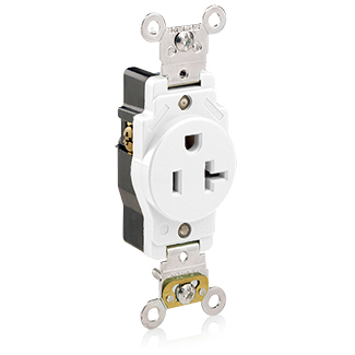 Product image for Receptacle straight 2P3W 125V 20A white