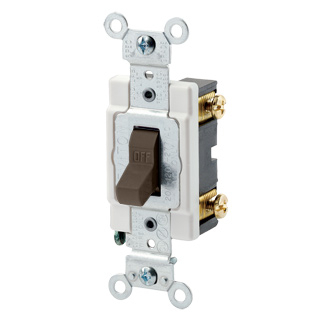 Product image for Switch toggle commercial US 1P 120/277V 15A brn