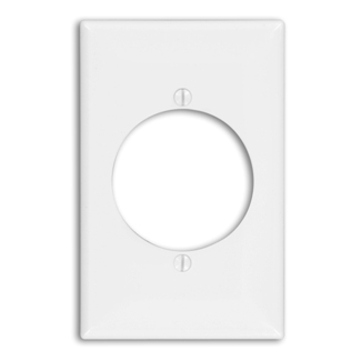Product image for Wallplate midway 1-gang 2.15" receptacle thermoplastic white