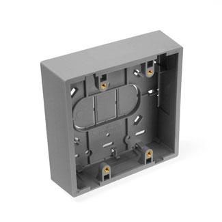 Product image for Box shallow back surface-mount 2-gang grey