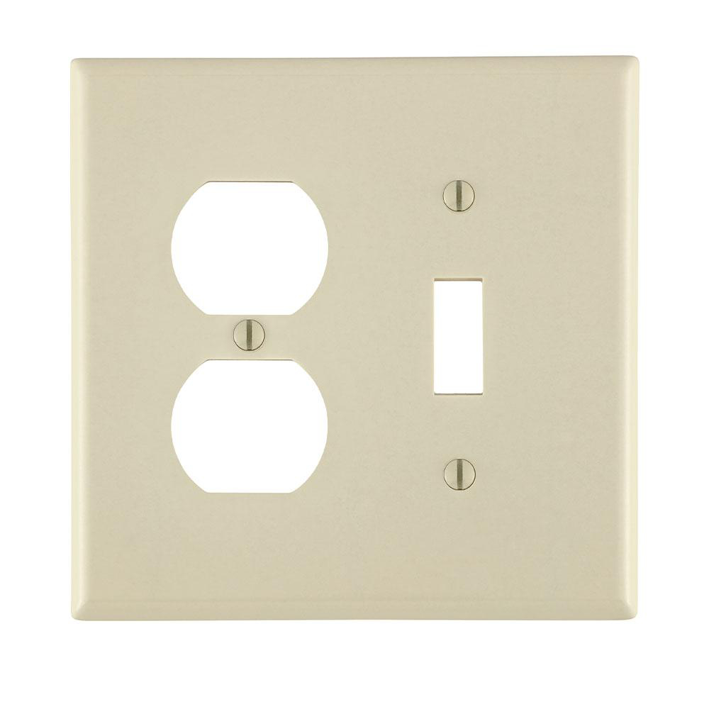 Product image for Wallplate midway 2-gang thermoset light almond