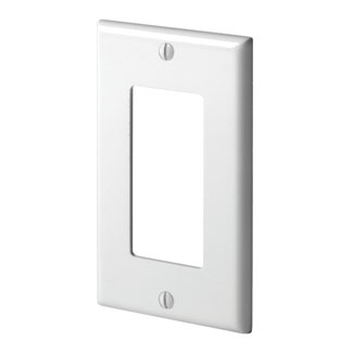 Product image for Wallplate Decora/GFCI device 1G thermoplastic black