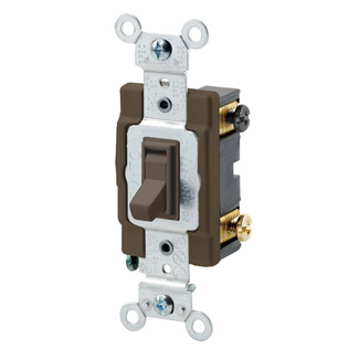 Product image for 15 Amp, Toggle Switch, 4-Way, Quiet Switch, Commercial Spec Grade