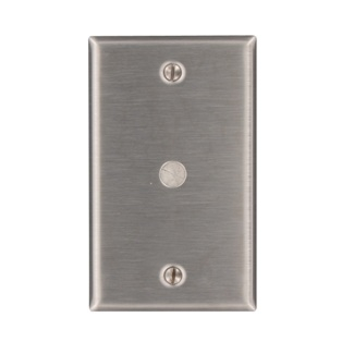 Product image for Wallplate standard 1-gang 0.406" device 1-telephone/cable 302SS