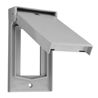 Product image for Receptacle wallplate Decora/gfci 1-gang grey