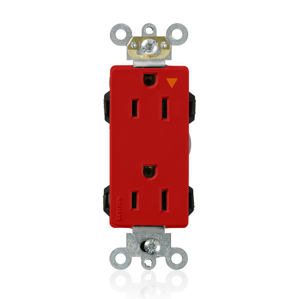 Product image for 15 Amp Lev-Lok® Decora Plus Isolated Ground Duplex Receptacle/Outlet,