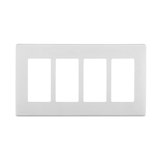 Product image for Wall plate snap-on polymer 4G white on white