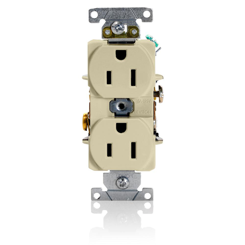 Product image for Receptacle 5-15R EHD th" round duplex 15A 125V ivo