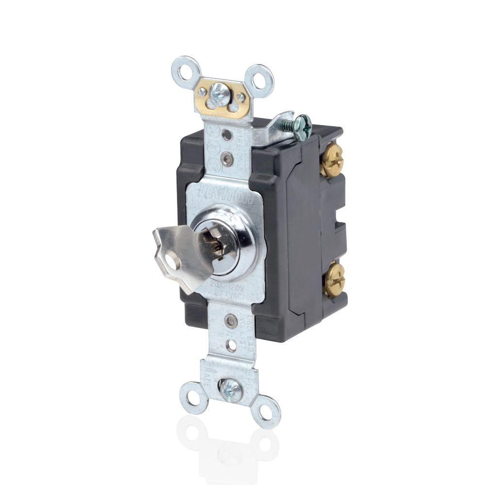 Product image for Switch key locking 1P 120/277V 20A nickel plated