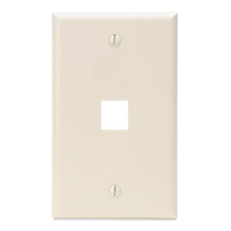 Product image for Wall plate 1G 1port plastic lt almond quickport