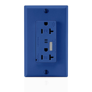 Product image for Receptacle duplex surge protective nylon 20A 125V blue