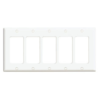 Product image for Wallplate Decora/gfci device mount 5-gang white
