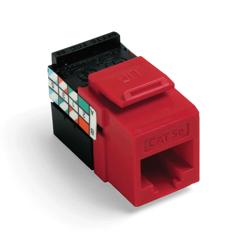 Product image for Connector Cat5e utp crimson red gigamax
