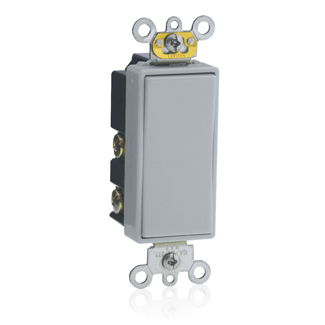 Product image for Switch rocker commercial AC quiet 1-pole 2throw 120/277V 15AMP gray