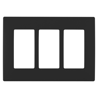 Product image for Wall plate snap-on polymer 3G onyx black