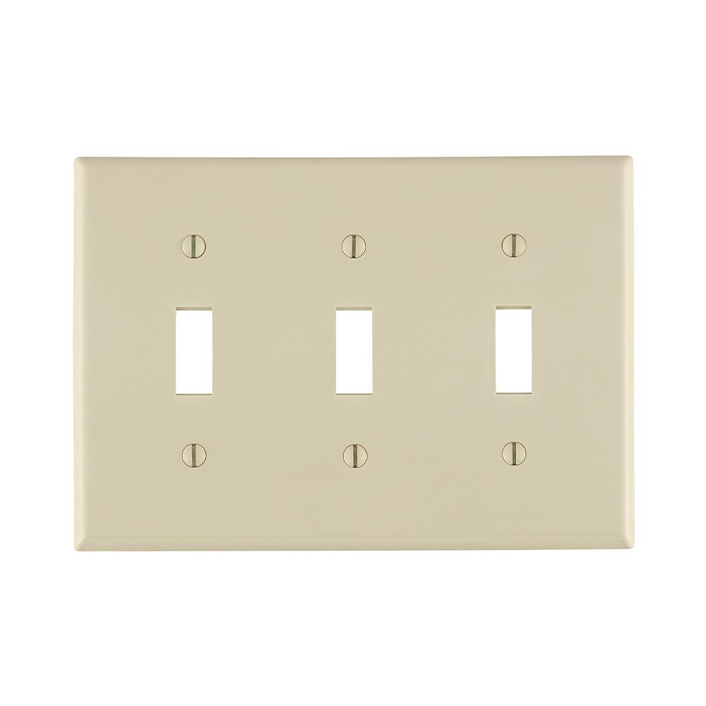 Product image for Cover plate 3 toggle switch 3 gang almlit