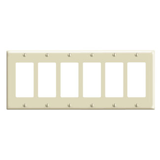Product image for Wallplate Decora/GFCI device 6G thermoset ivory