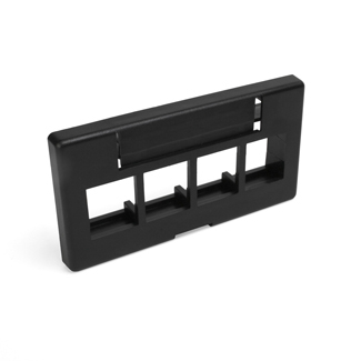 Product image for Faceplate modular furniture std depth 4port blk