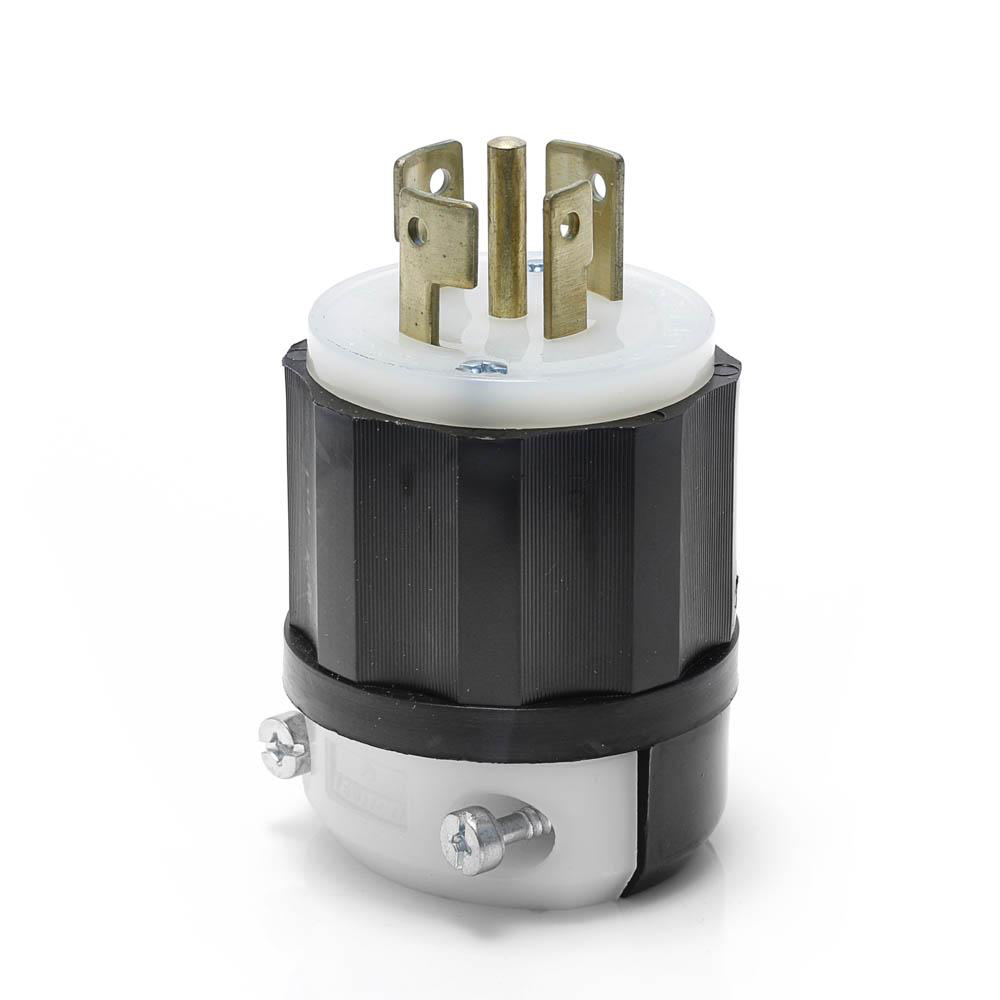 Product image for Plug locking 3P 3W 250VDC/600VSC 20/10AMP black/white