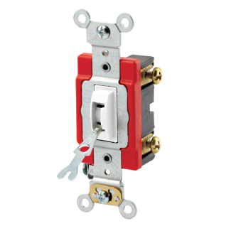 Product image for Switch toggle tamper-resistant 1-pole 20A 120/277VAC white
