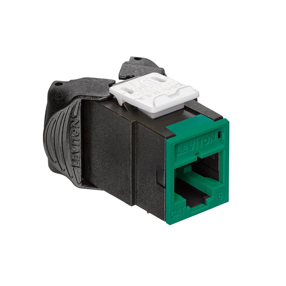 Product image for Connector standard UTP CAT-6 die-cast zinc green