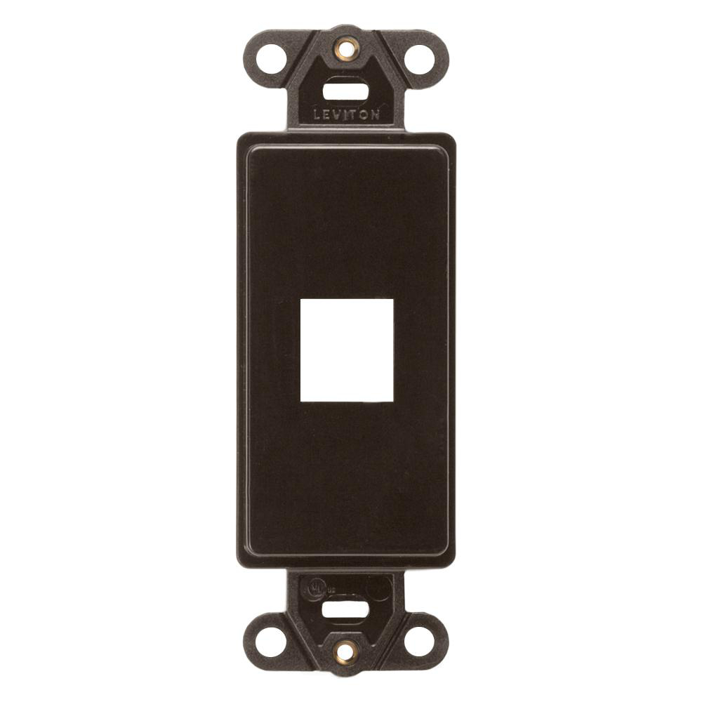 LEVITON 41641-B INSERT MULTIMEDIA 1PORT BROWN DECORA QUICKPORT