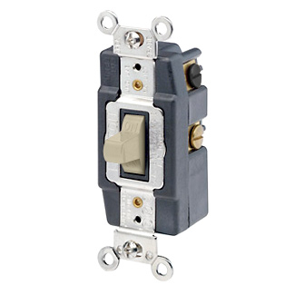 Product image for Switch toggle industrial DPDT 120/277V 30A ivory