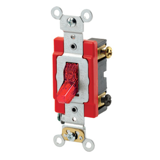 Product image for Switch toggle 2-pole pilot light 20A 120V red