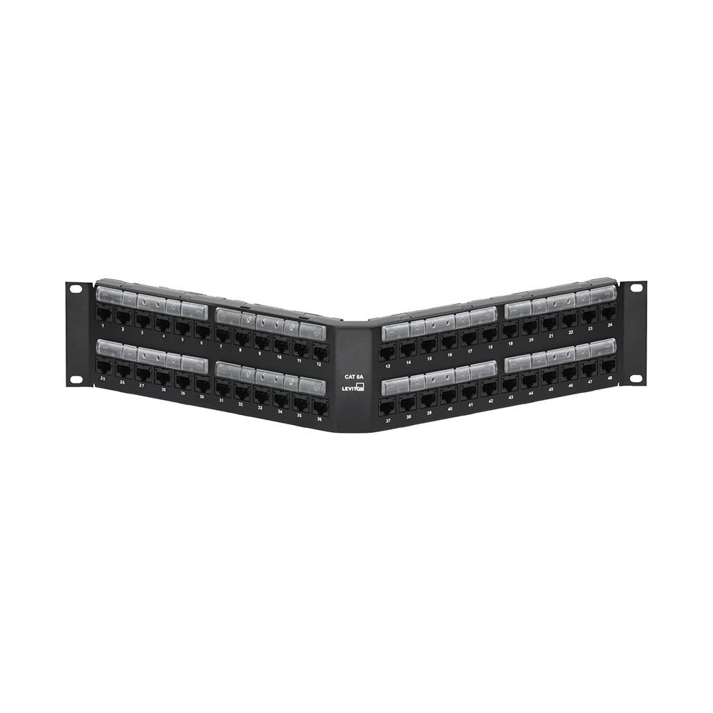 Product image for Panel patch 48-port CAT-6A angled 110-style 2RU