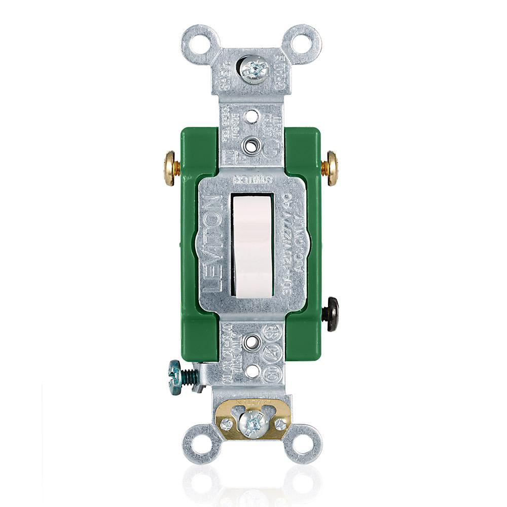 Product image for Switch toggle 3-way 30A 120/277V white