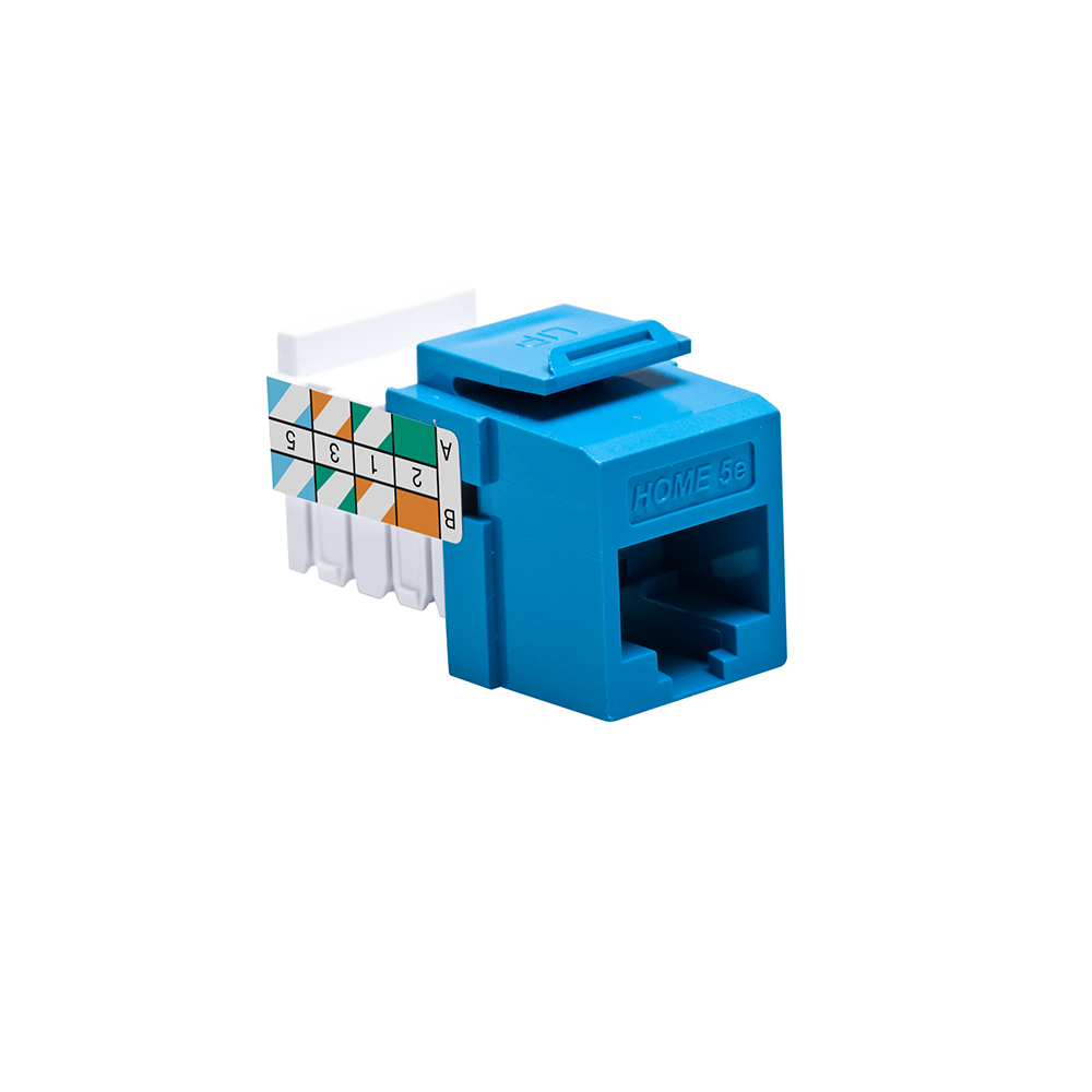 Product image for Jack Cat5e snap-in T568a wiring blue