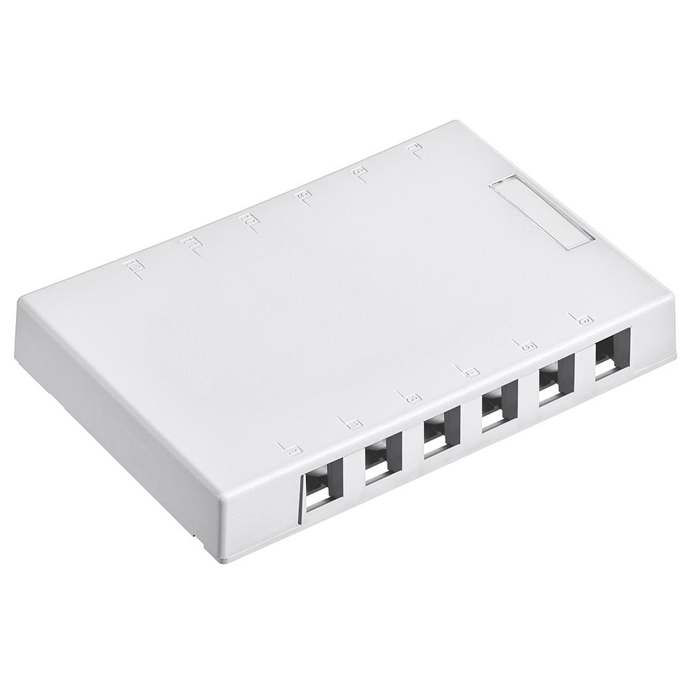 Product image for Housing surface mount plst 12 port wht quickport