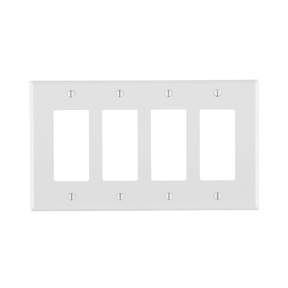 Product image for Cover plate decora 4 gang white