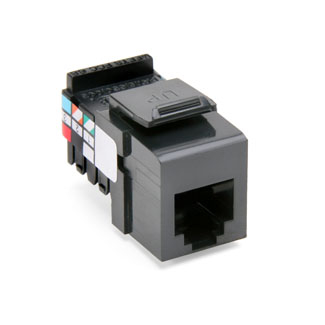 Product image for Connector USOC snap-in 6P6C grey quickport