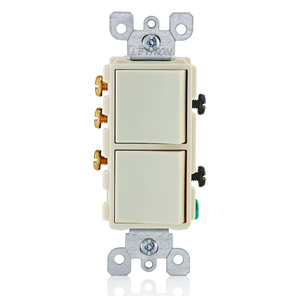 Product image for Switch comb Decora 1P 120/277V 15A lt almond