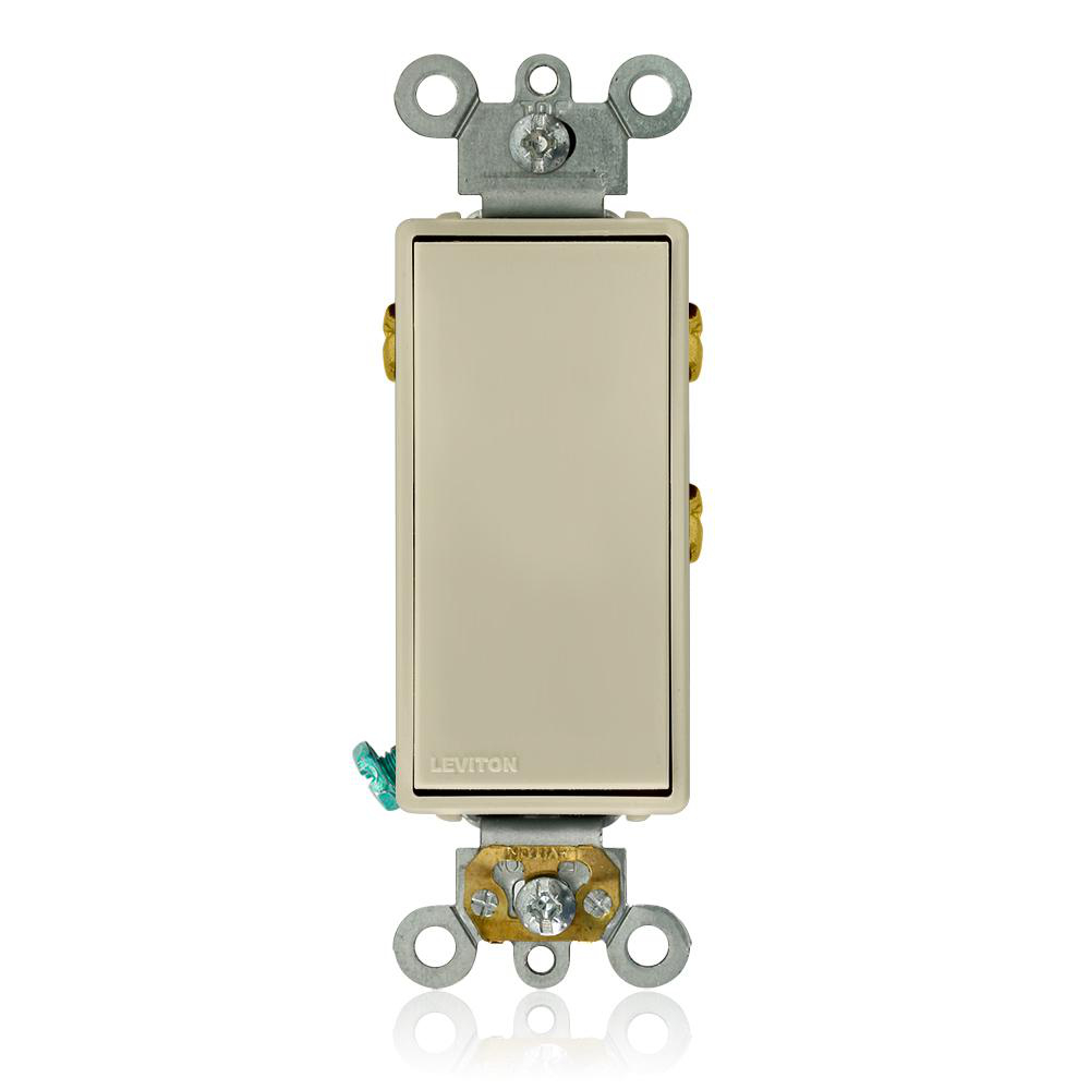 Product image for Switch rocker commercial AC quiet 1-pole 2throw 120/277V 15AMP ivory