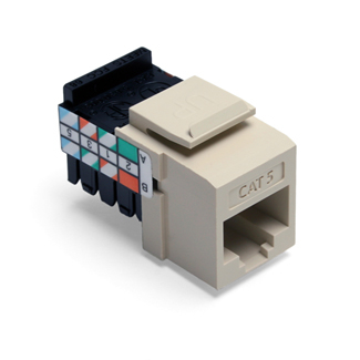 Product image for Connector Cat5 utp 8C ivory quickport